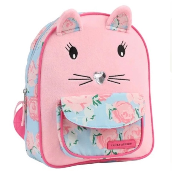Laura Ashley Other - 🌟LAST ONE🌟 🆕 Laura Ashley Pink Posey Cat Mini Backpack
